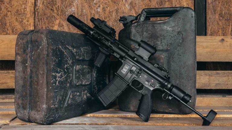 AR pistol with stabilizing brace