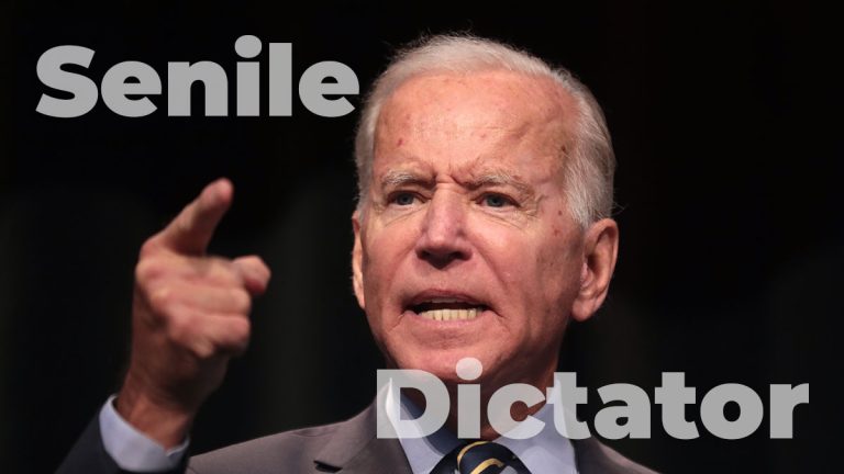 Biden the senile dictator wagging his finger