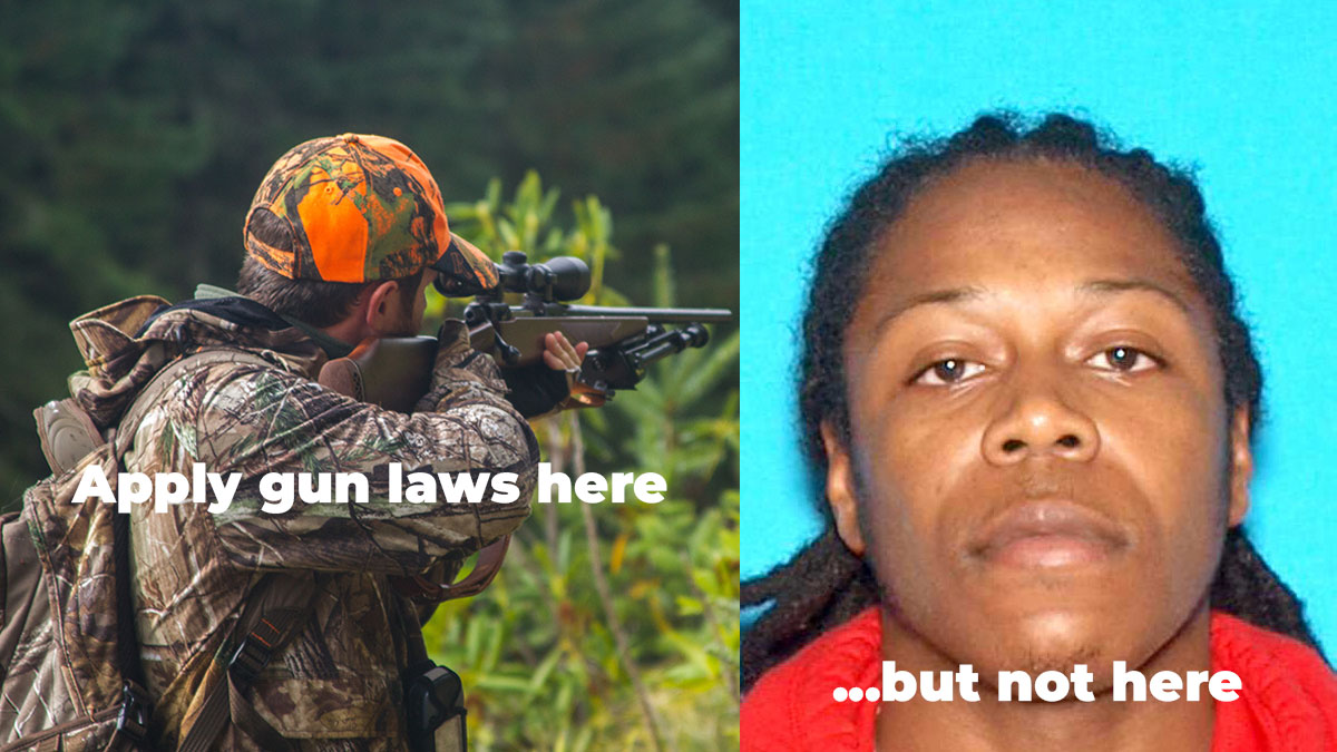 An image depicting gun law hypocrisy