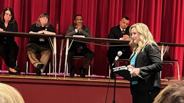 An image of a DC Project Member speaking at the Gun Law Listening Tour