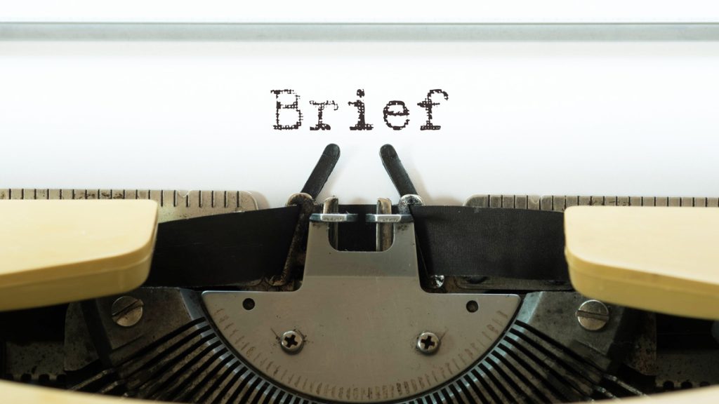 An image containing the word "Brief".