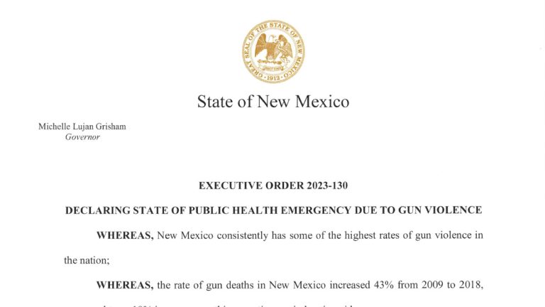 New Mexico Executive Order 2023-130 which temporarily suspends Constitutional 2A rights.
