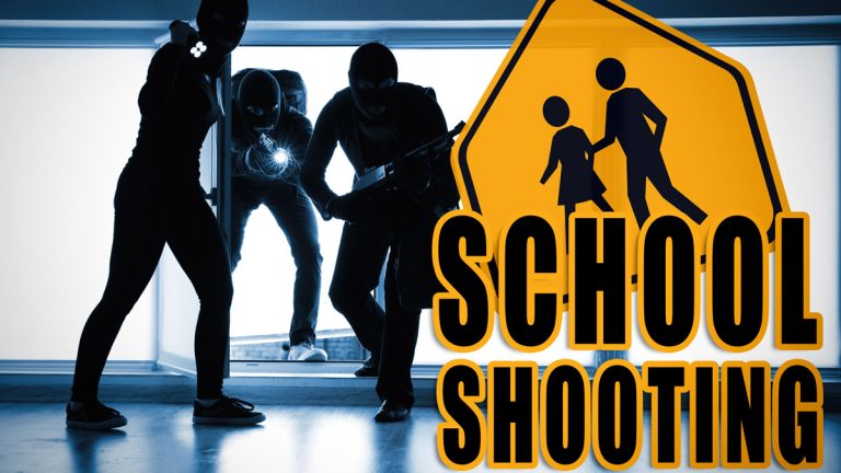 A fake news flash about school shooting