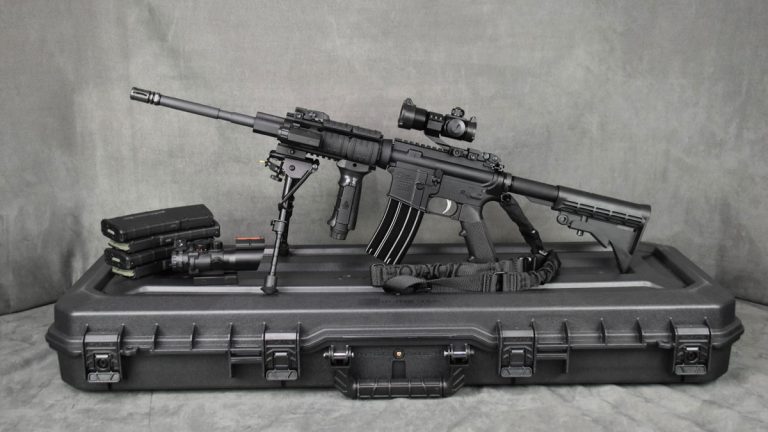 An Anderson AM-15 rifle.