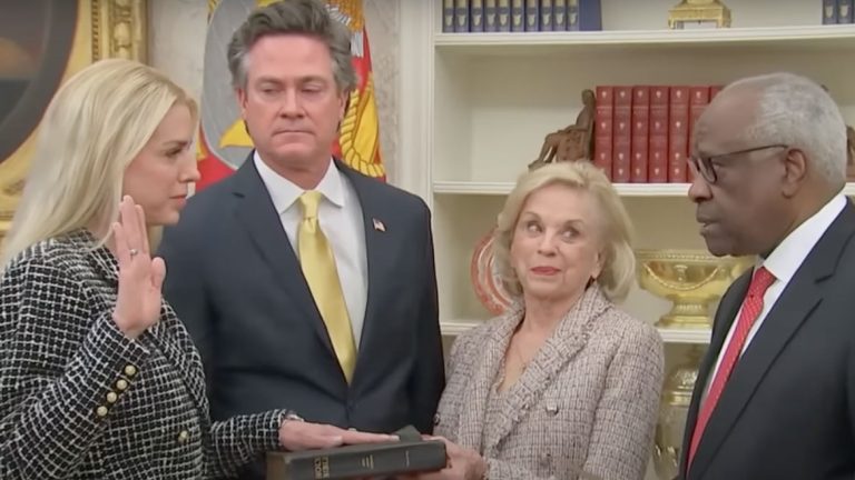 Florida Attorney General, Pam Bondi, being sworn in as United States Attorney General