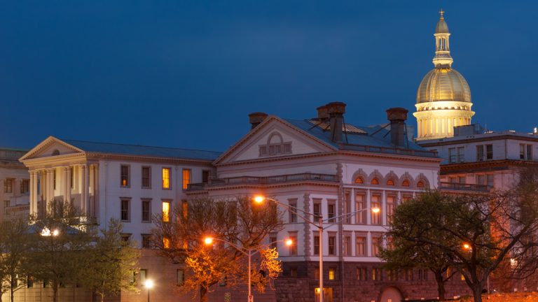 The state capitol complex in Trenton, New Jersey.