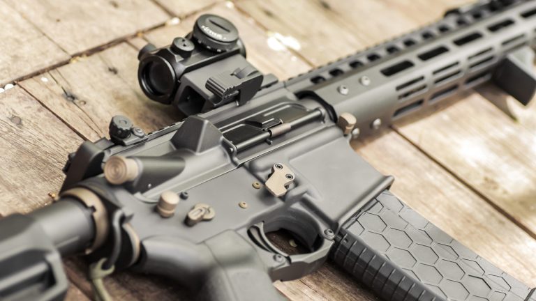 An AR15 rifle