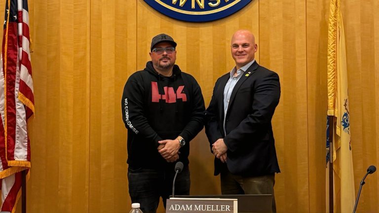 Englishtown, N.J., Mayor Daniel Francisco and Readington, N.J., Mayor Adam Mueller