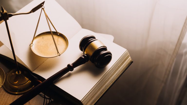 Gavel and scales of justice