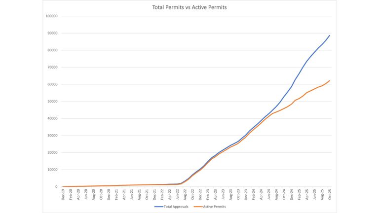 Total vs. active carry permits in New Jersey