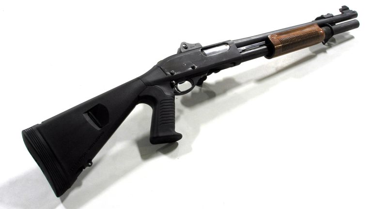 A Remington 870 shotgun