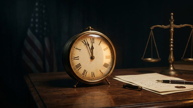 Antique Clock almost hitting midnight