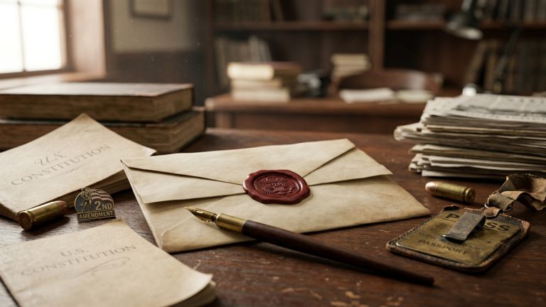 Letter with a wax seal