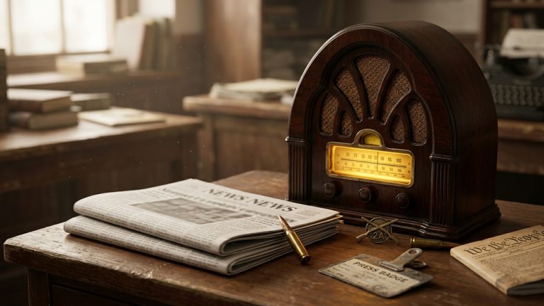 An old tube radio