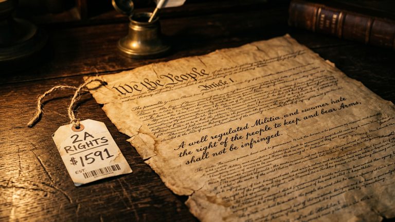 A copy of the U.S. Constitution with a price tag on it
