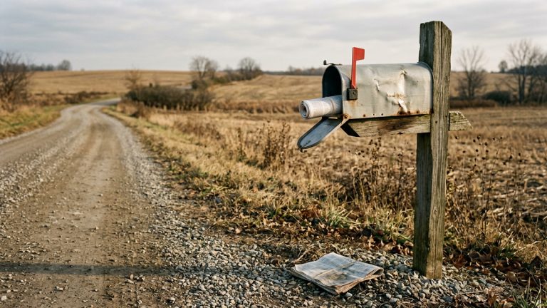 A mailbox with a rolled up newspaper in it