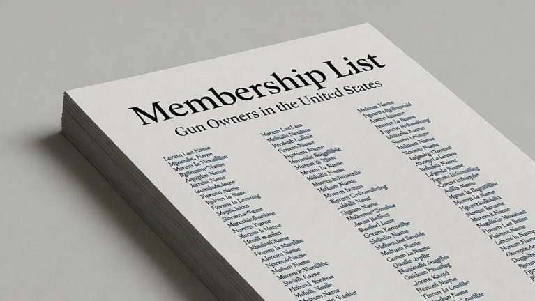 A fake membership list of gun owners in the US