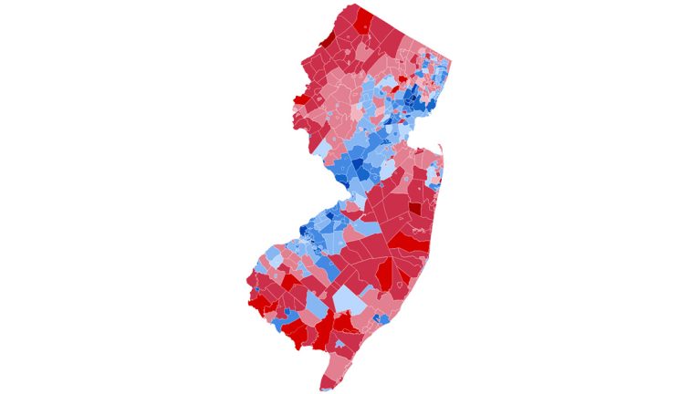 New Jersey political heat map