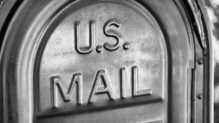 A mailbox that says U.S. Mail